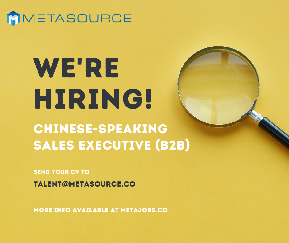 Chinese-speaking Sales Executive (B2B)