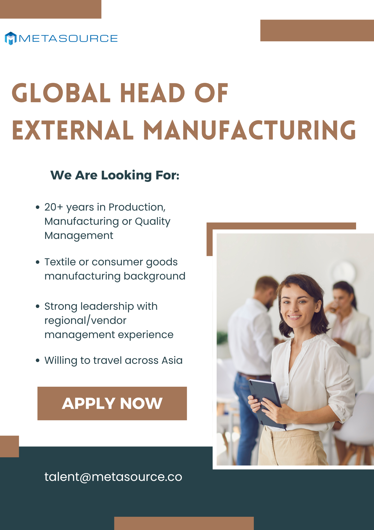 Global Head of External Manufacturing – Hongkong